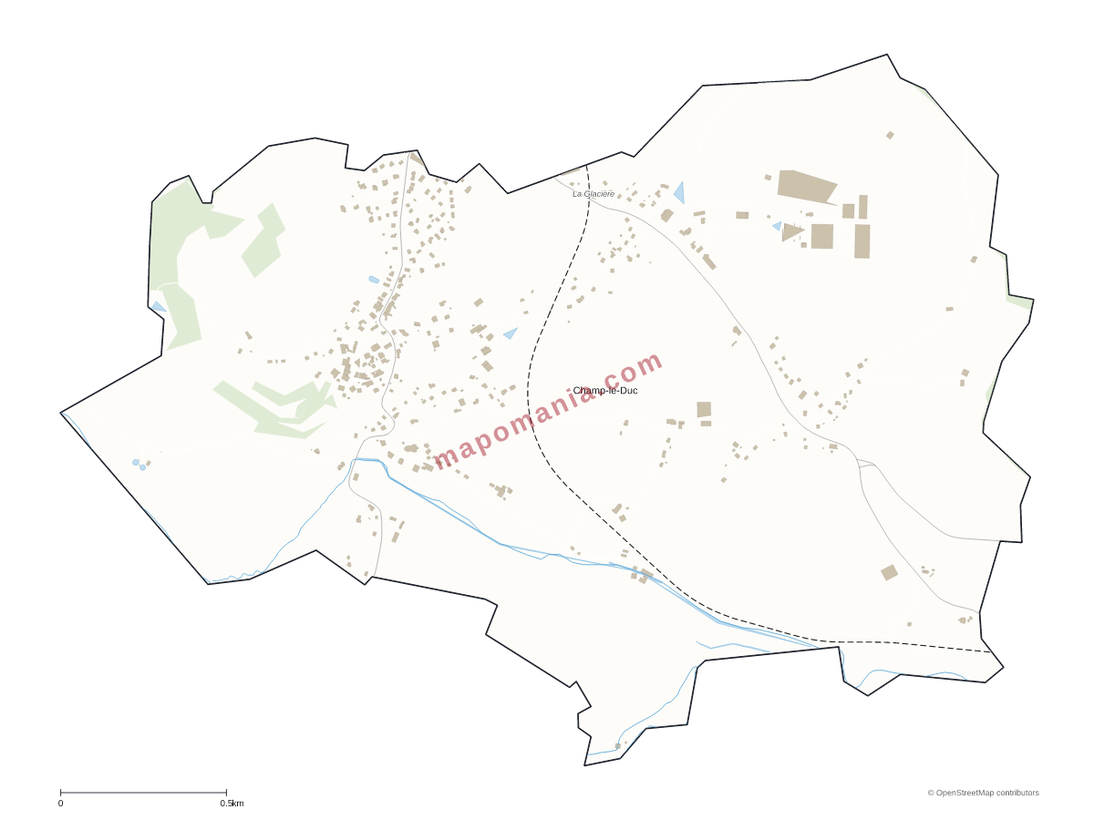 Carte de Champ-le-Duc à personnaliser