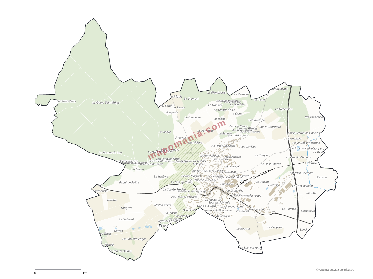 Carte de Châtenois à personnaliser