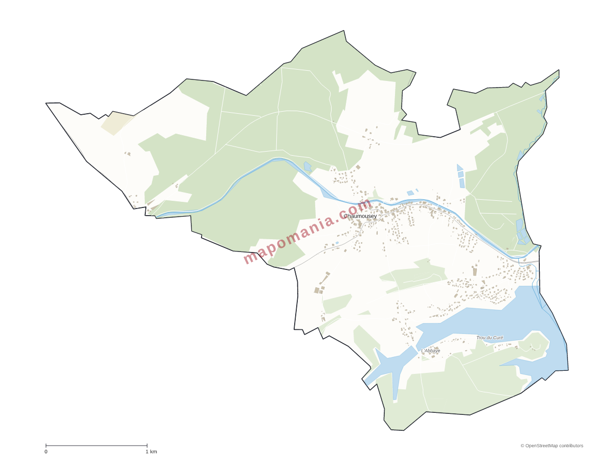 Carte de Chaumousey à personnaliser