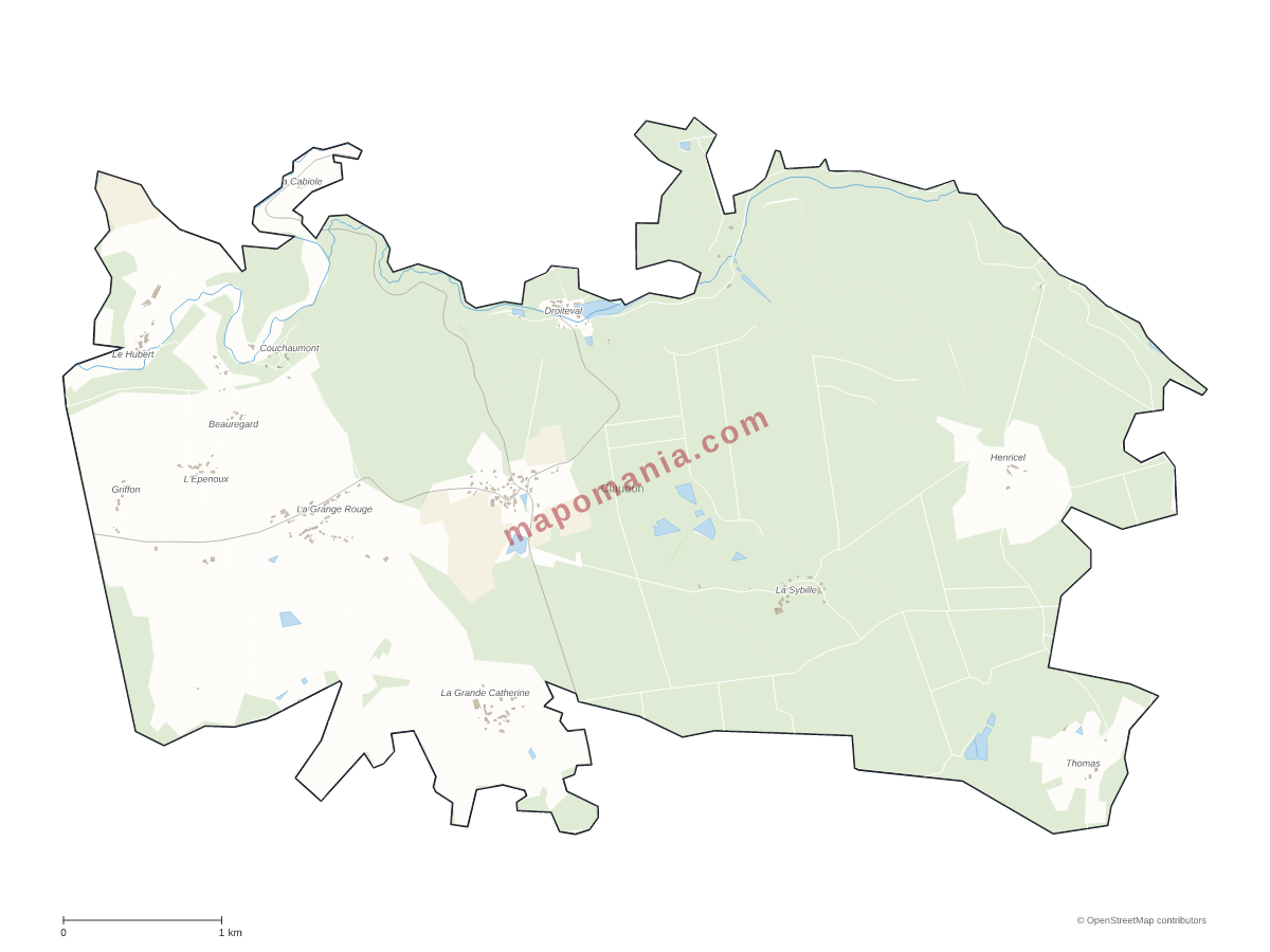 Carte de Claudon à personnaliser