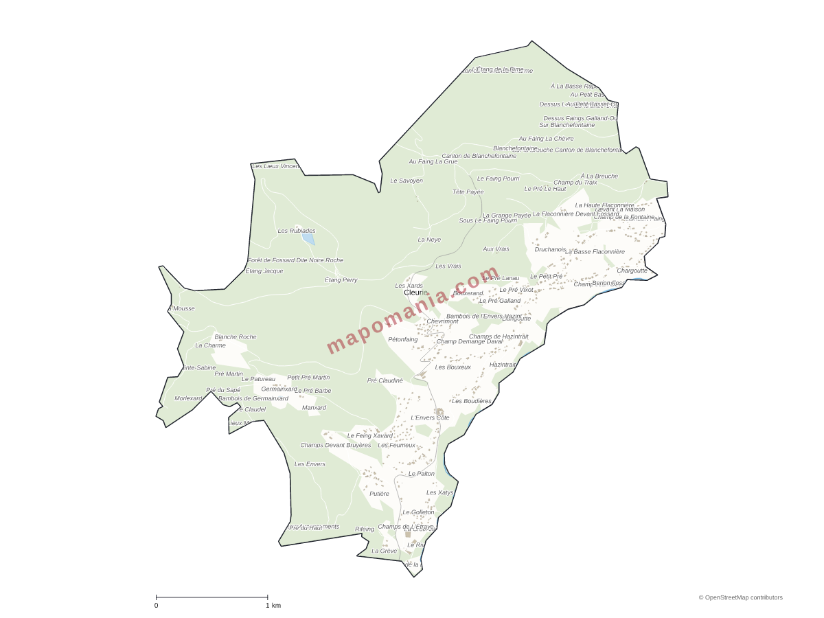 Carte de Cleurie à personnaliser