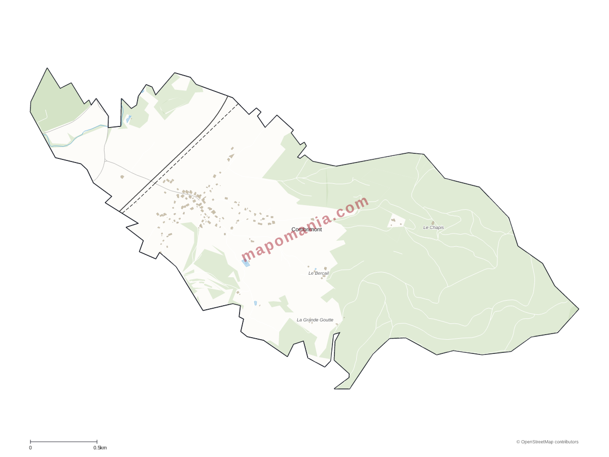Carte de Combrimont à personnaliser