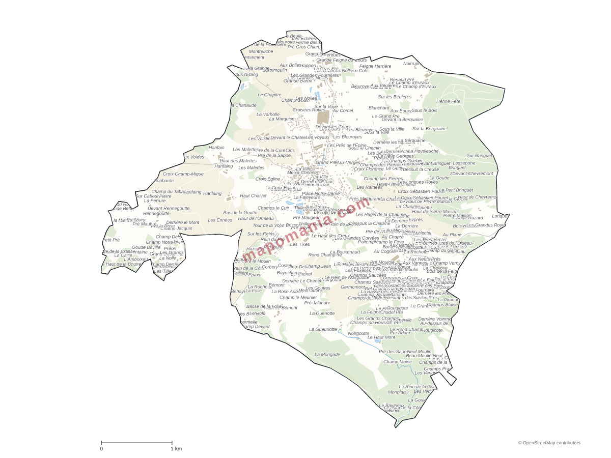 Carte de Corcieux à personnaliser