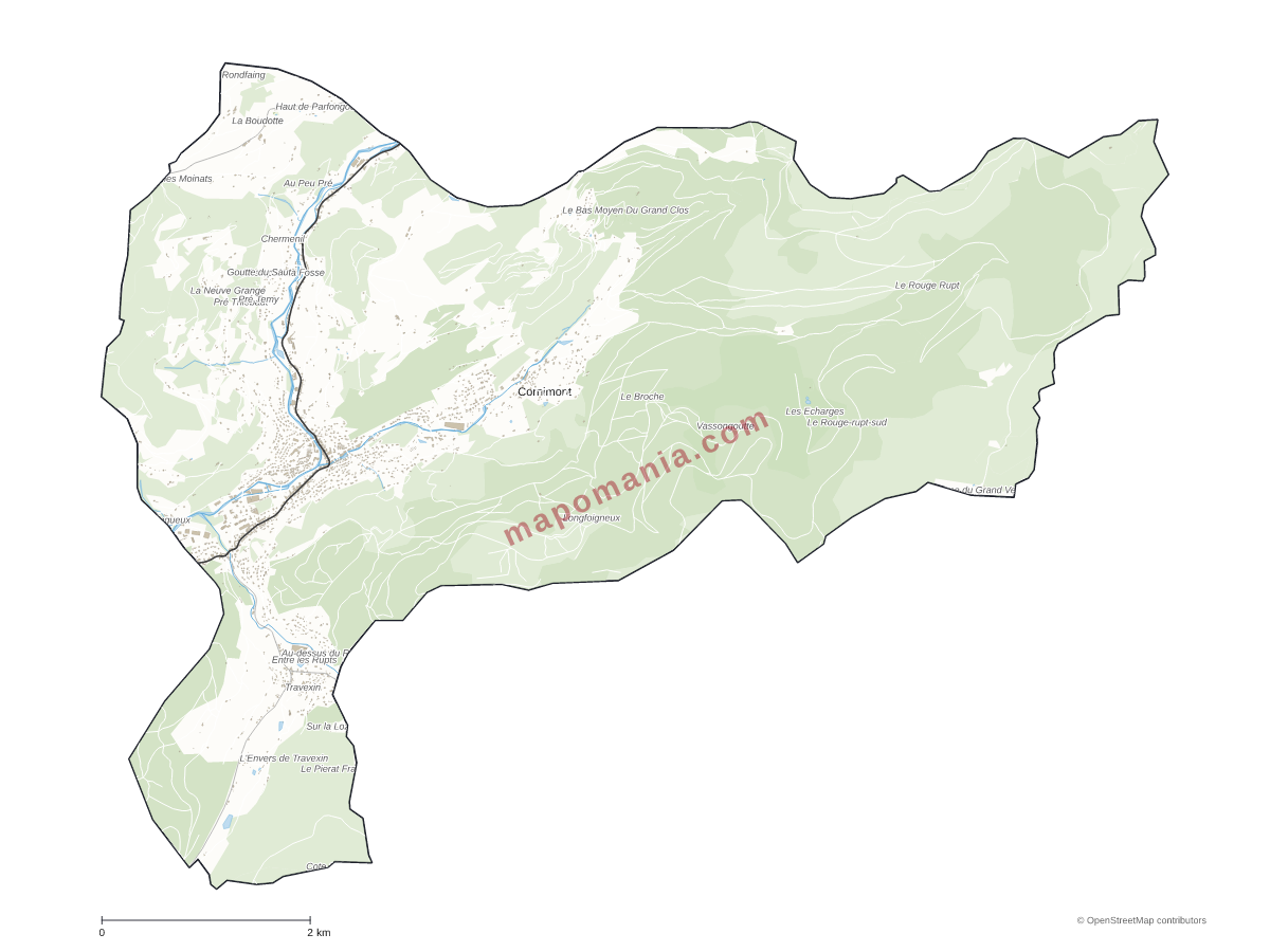 Carte de Cornimont à personnaliser