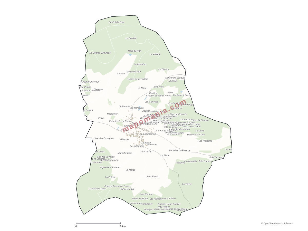 Carte de Crainvilliers à personnaliser