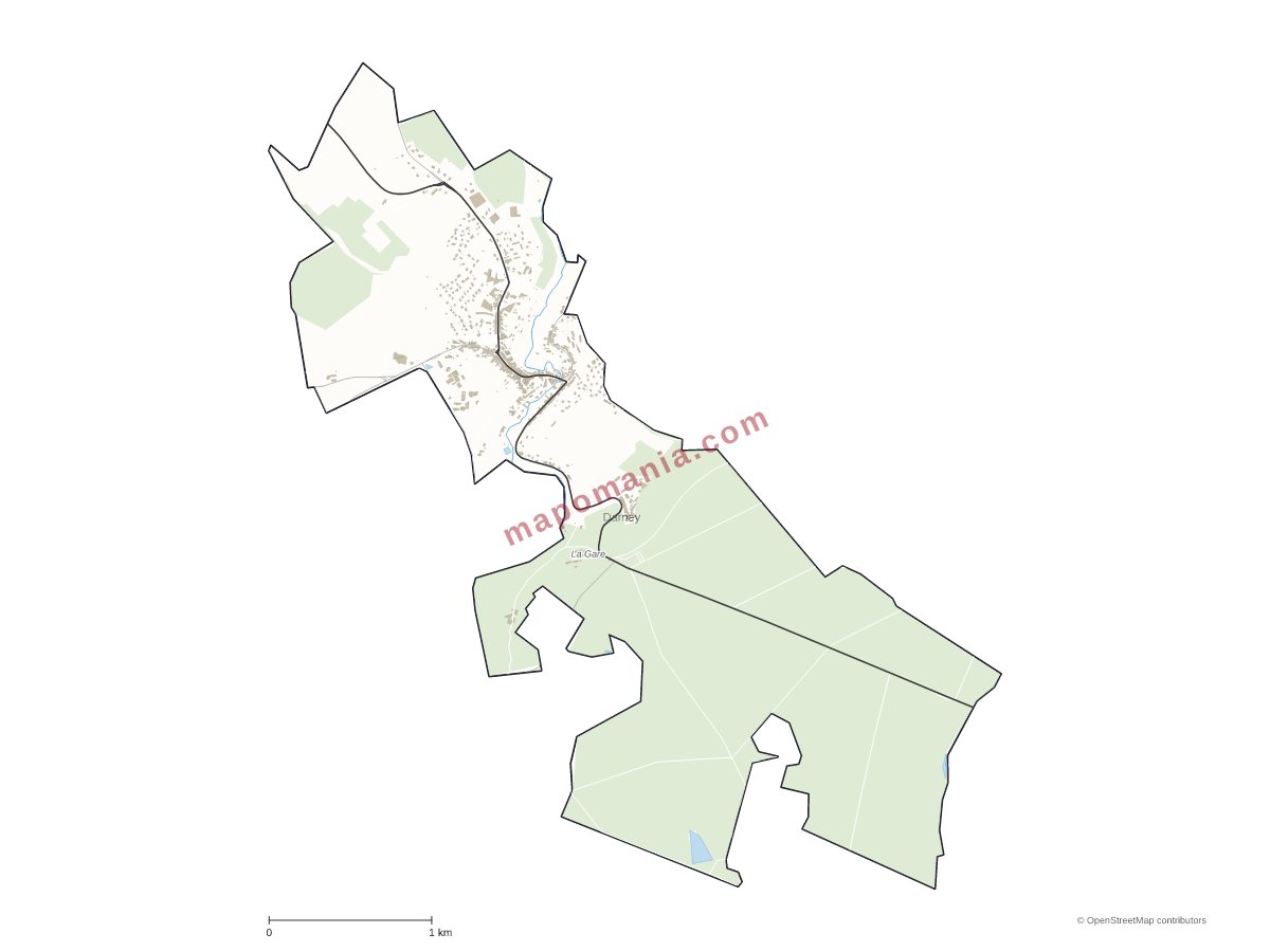 Carte de Darney à personnaliser