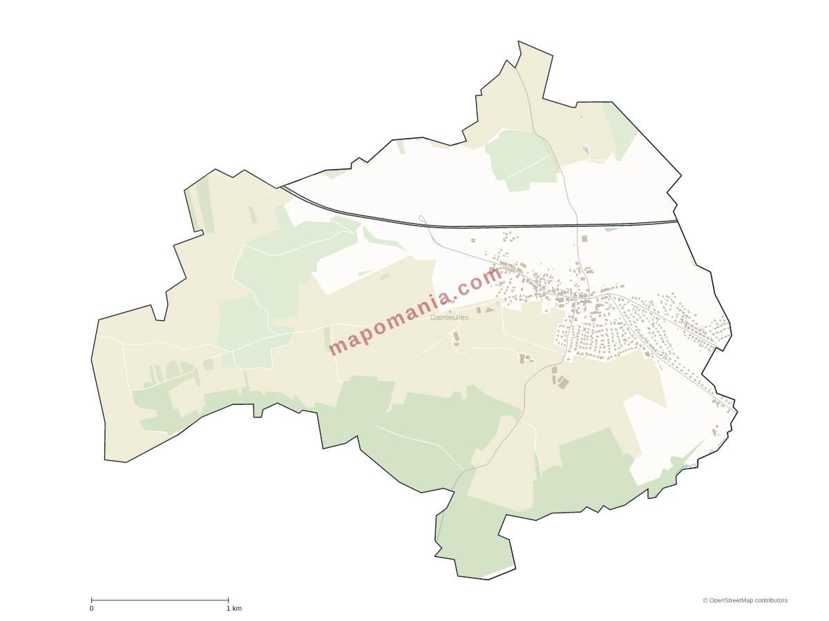 Carte de Darnieulles à personnaliser
