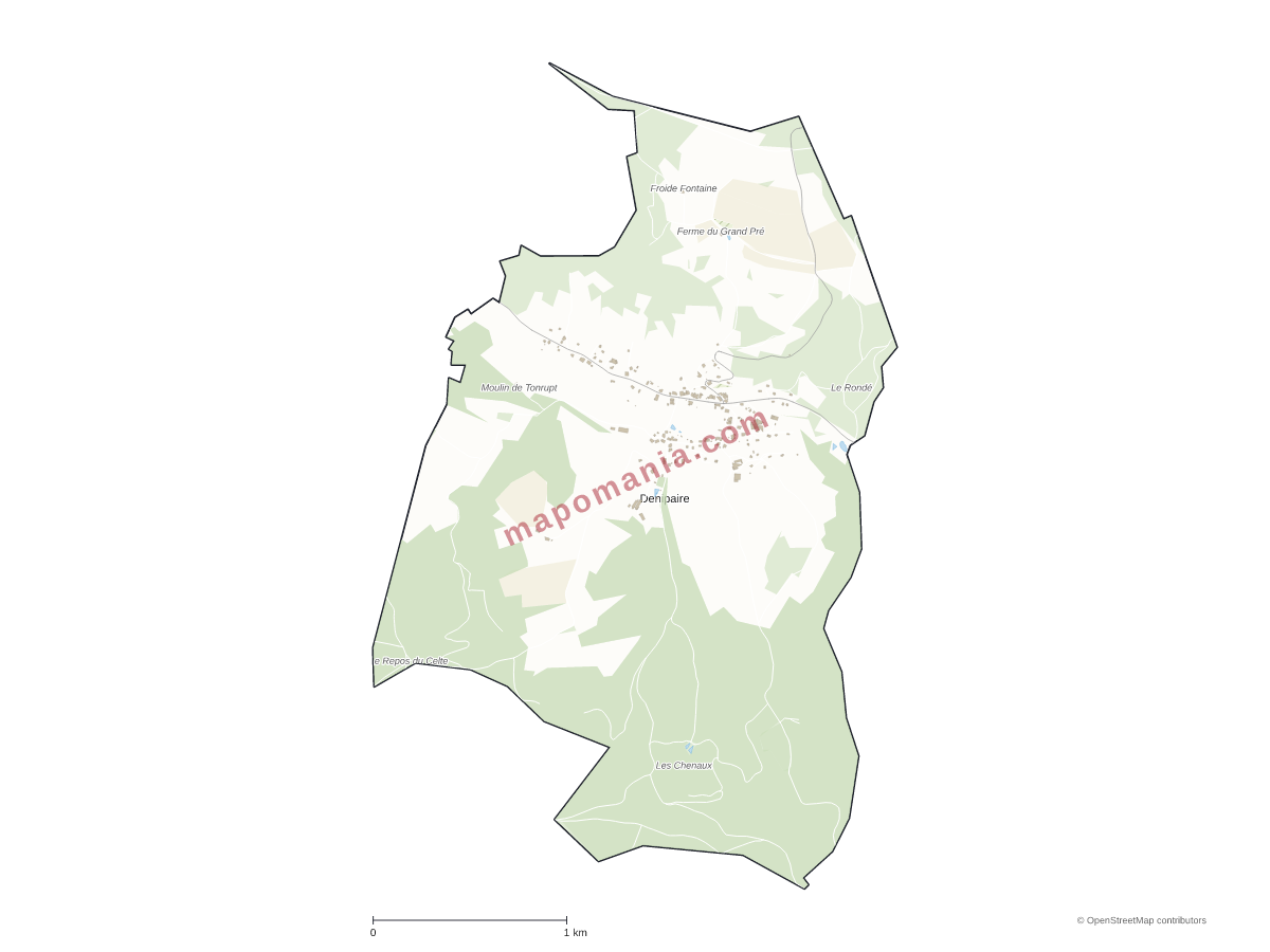 Carte de Denipaire à personnaliser