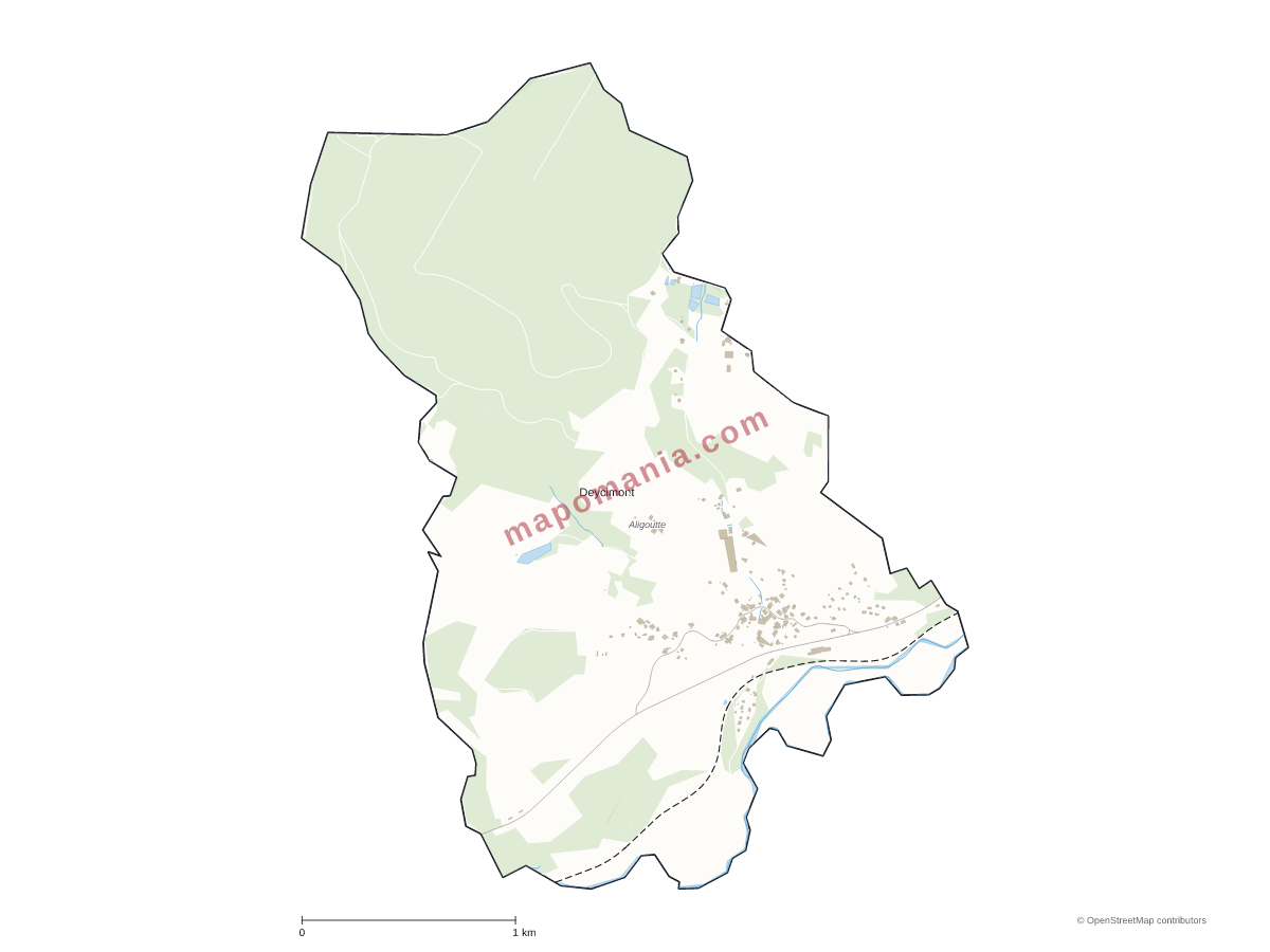 Carte de Deycimont à personnaliser