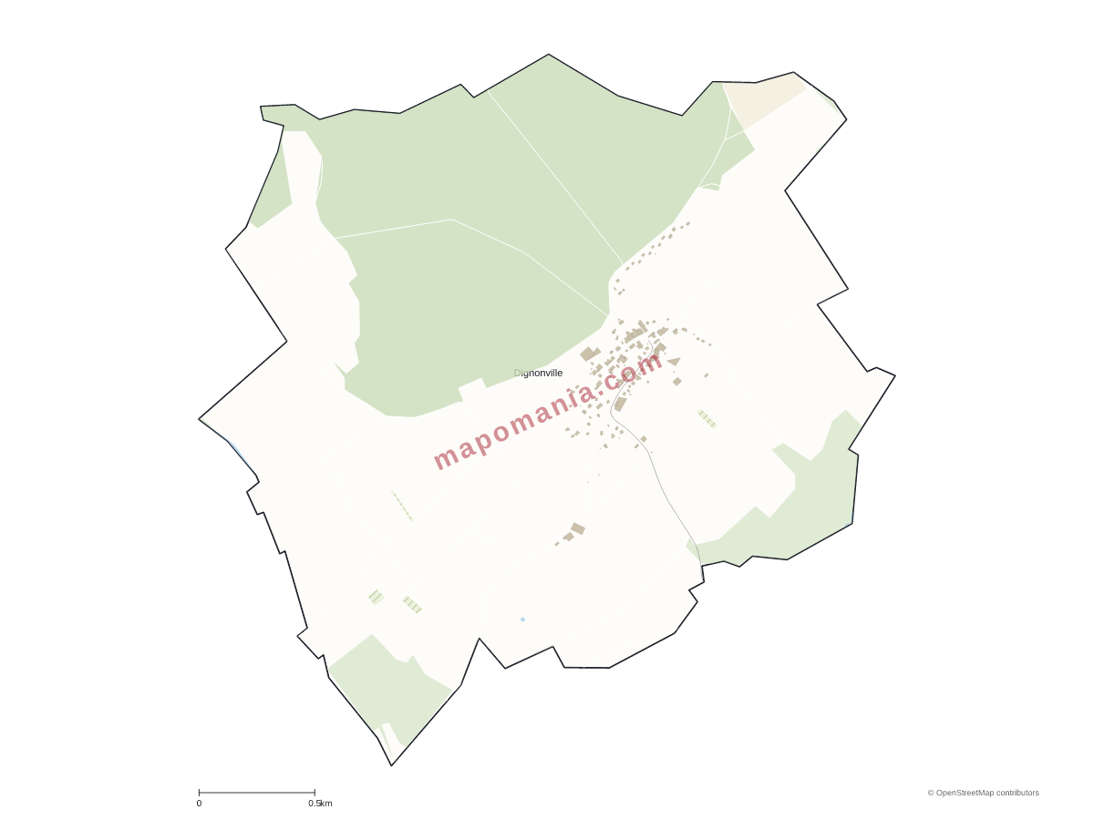 Carte de Dignonville à personnaliser