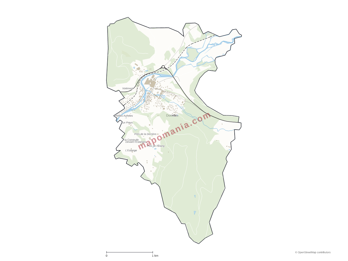 Carte de Docelles à personnaliser