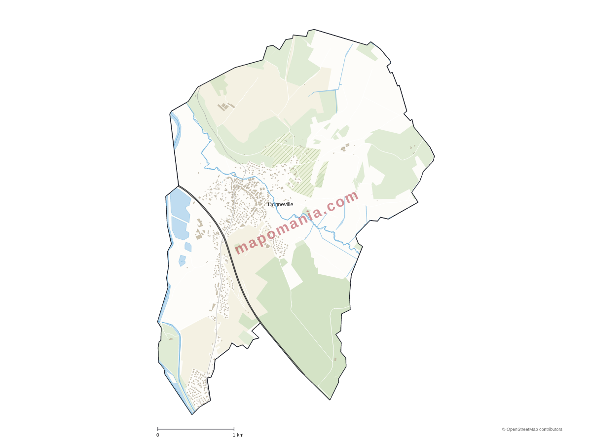 Carte de Dogneville à personnaliser