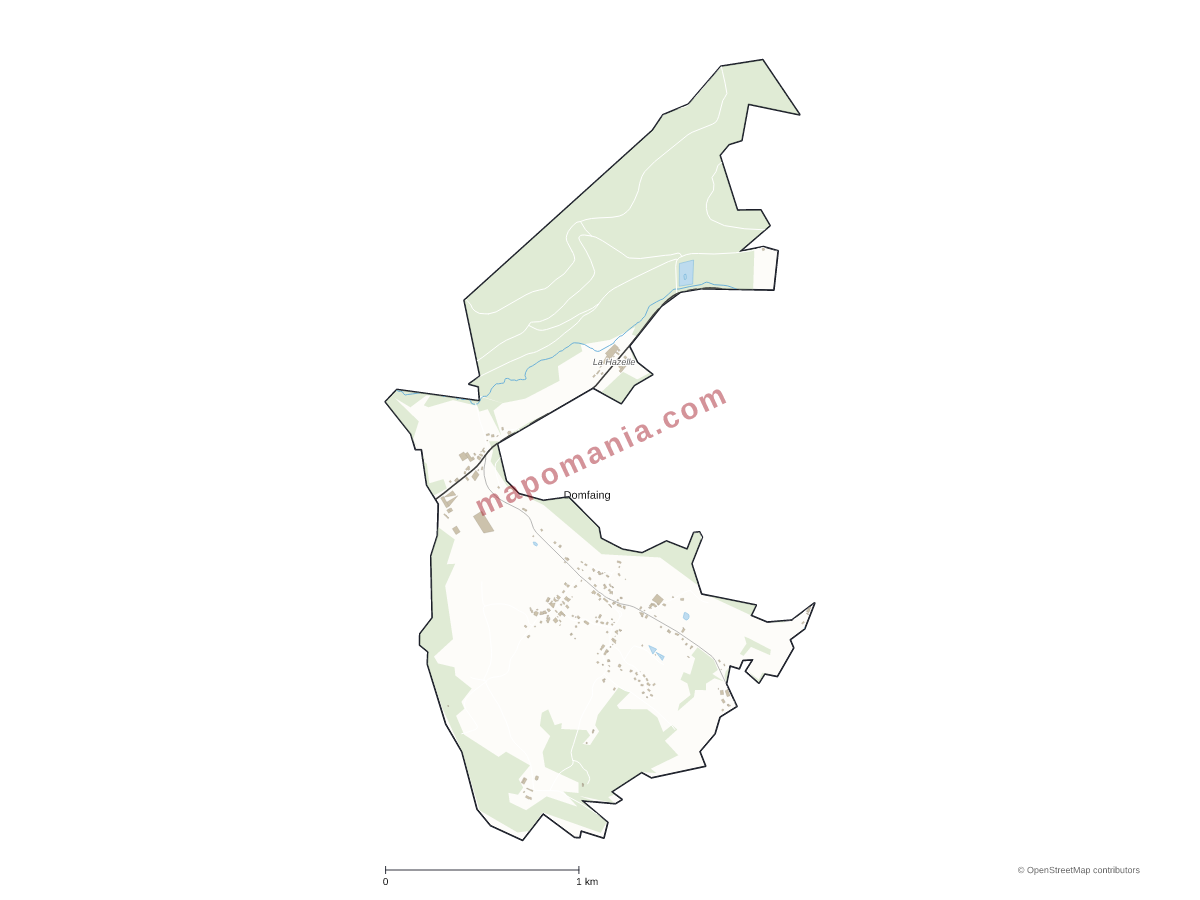 Carte de Domfaing à personnaliser