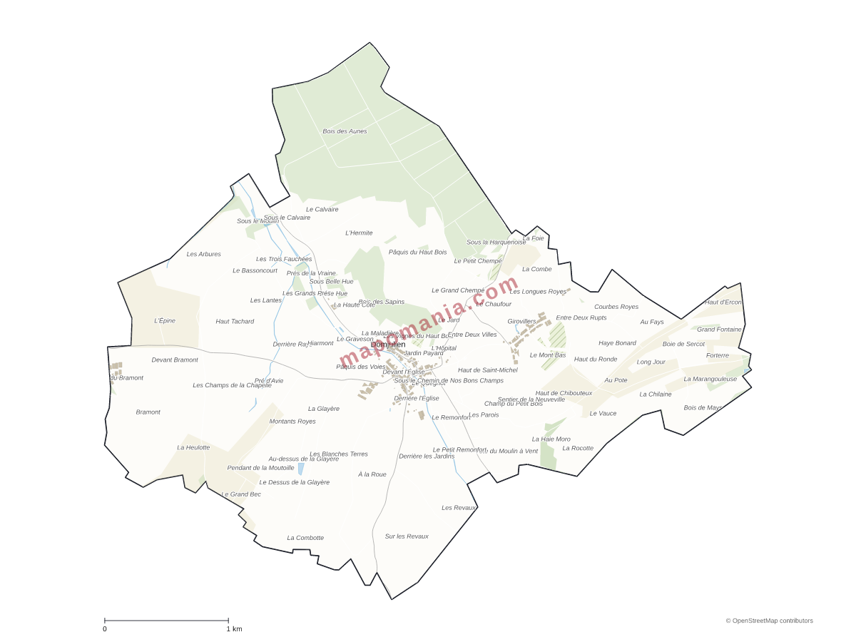 Carte de Domjulien à personnaliser
