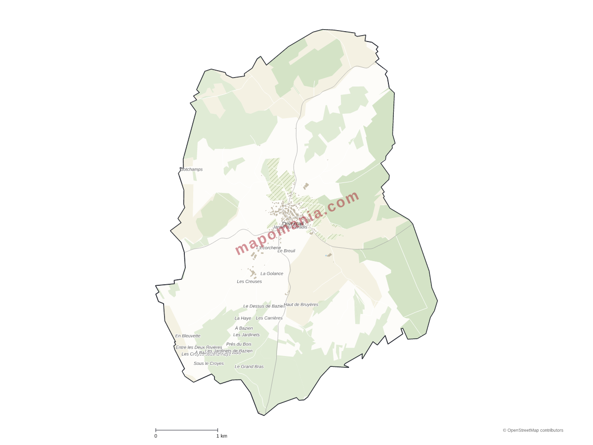 Carte de Domptail à personnaliser