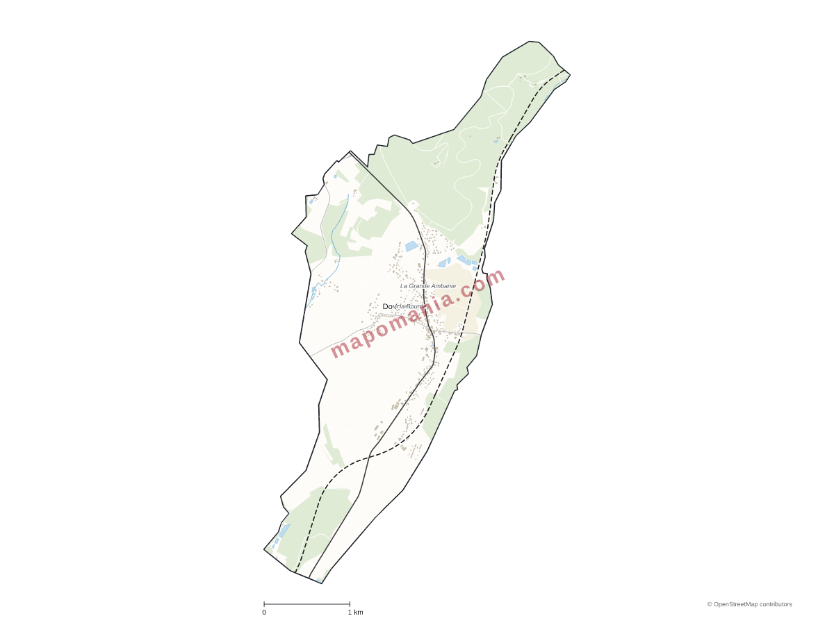 Carte de Dounoux à personnaliser