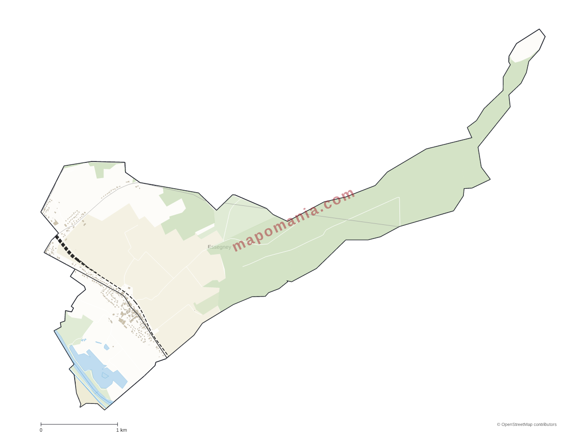 Carte de Essegney à personnaliser