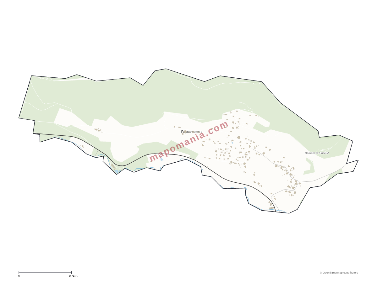 Carte de Faucompierre à personnaliser