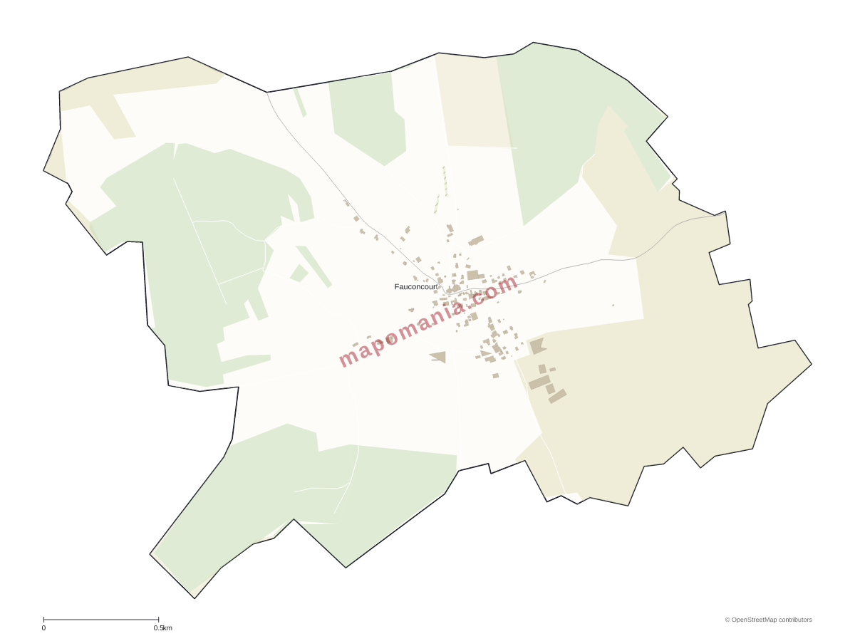 Carte de Fauconcourt à personnaliser
