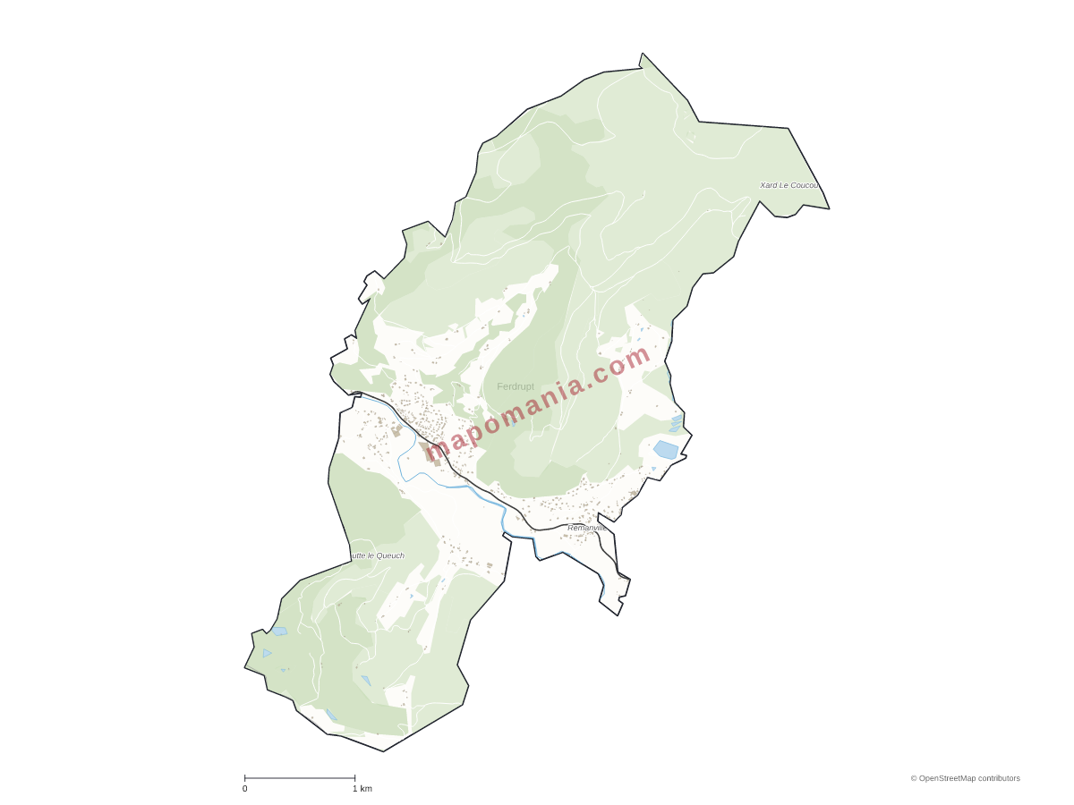 Carte de Ferdrupt à personnaliser