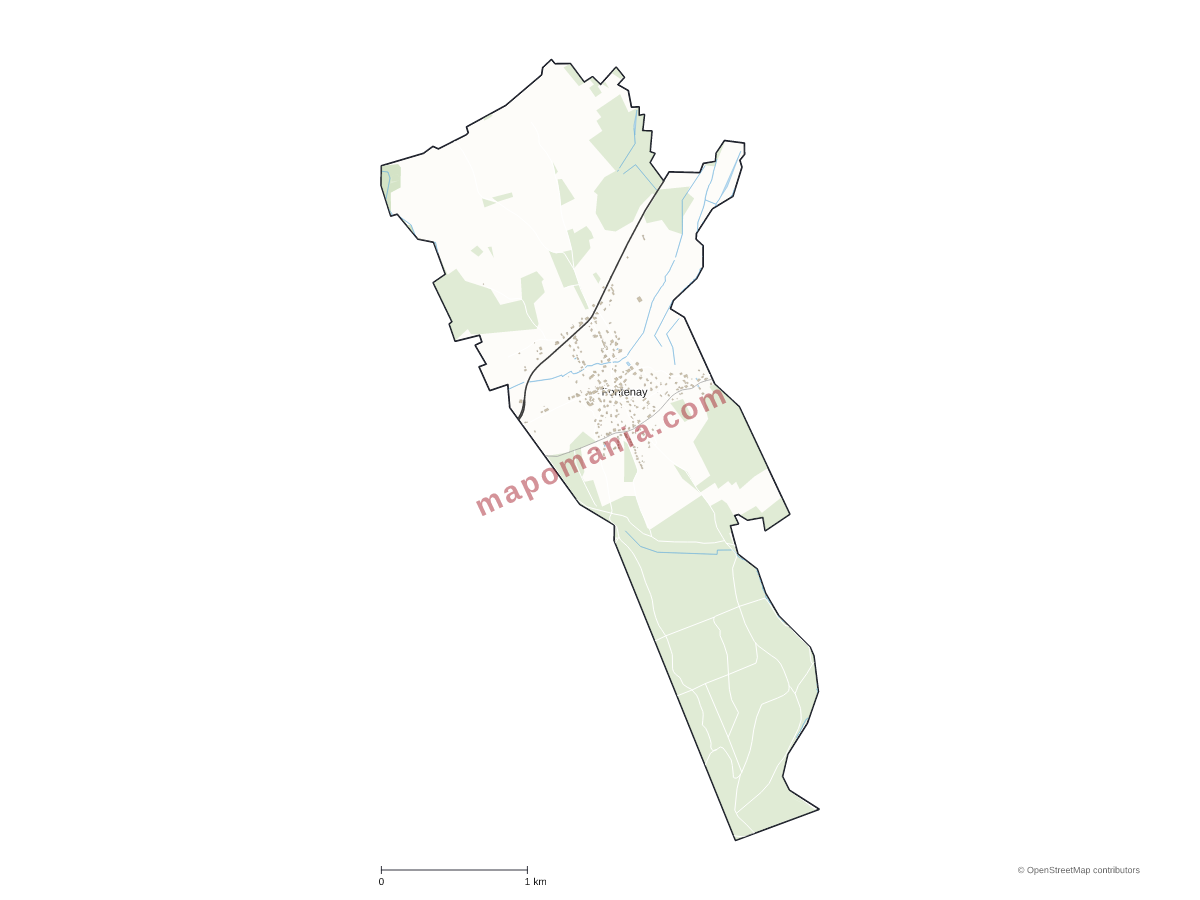 Carte de Fontenay à personnaliser