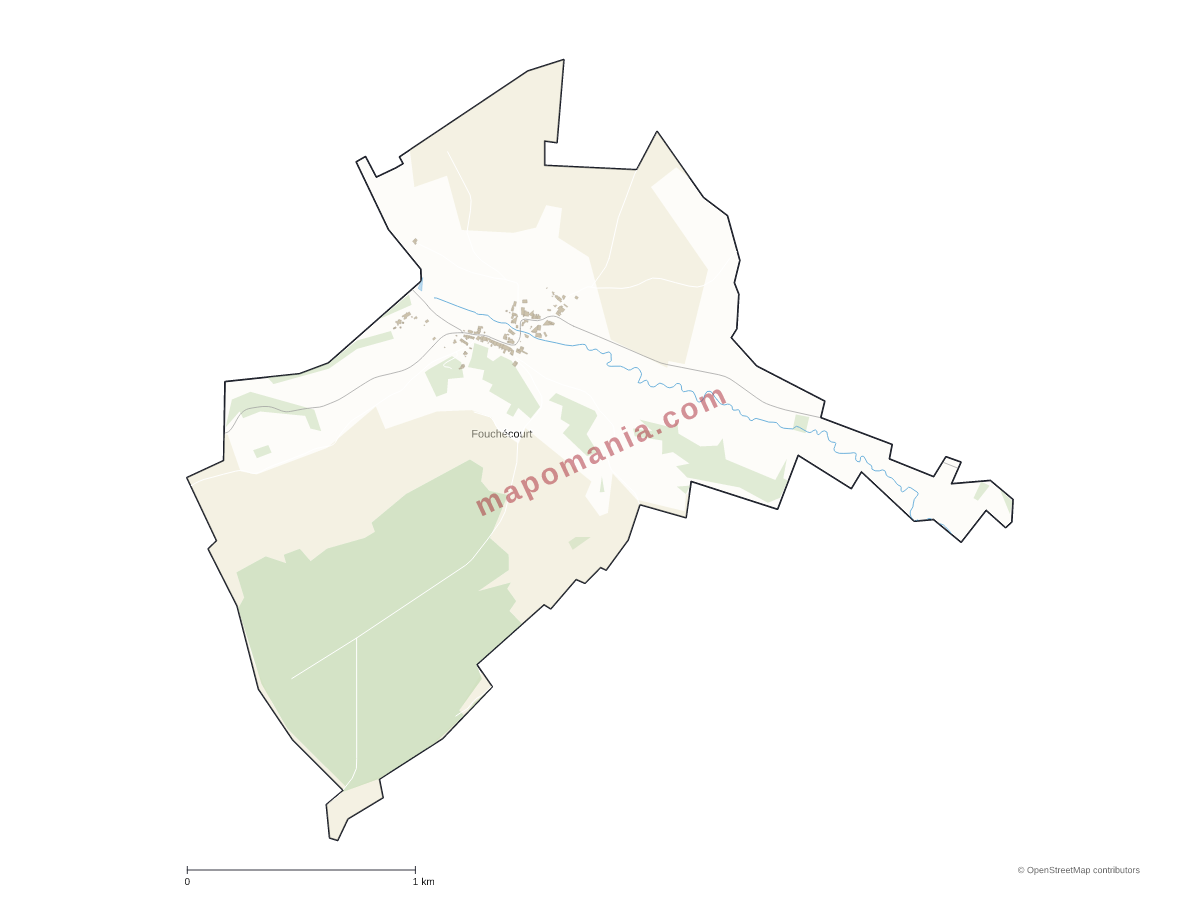 Carte de Fouchécourt à personnaliser