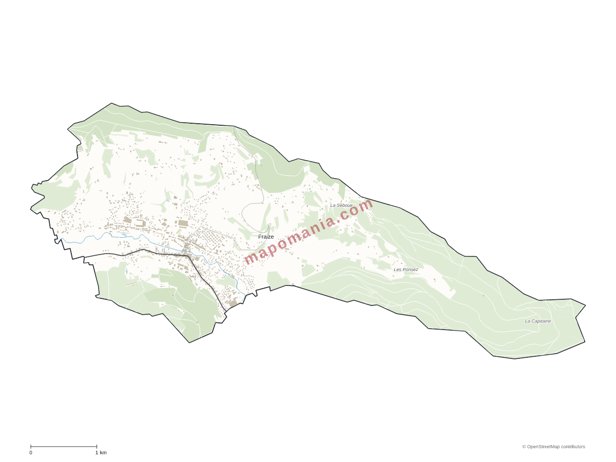 Carte de Fraize à personnaliser