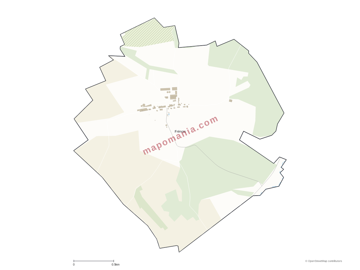 Carte de Frénois à personnaliser