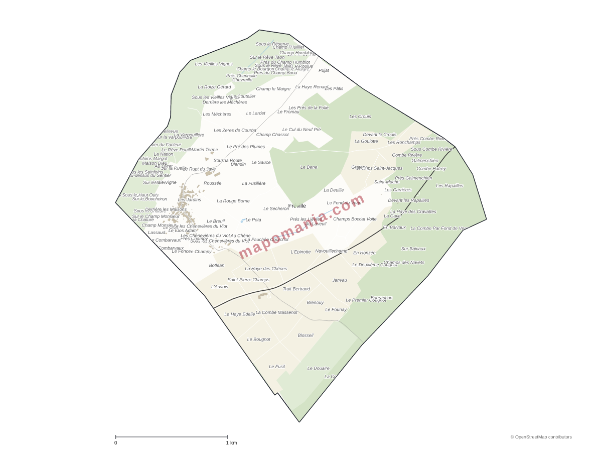 Carte de Fréville à personnaliser