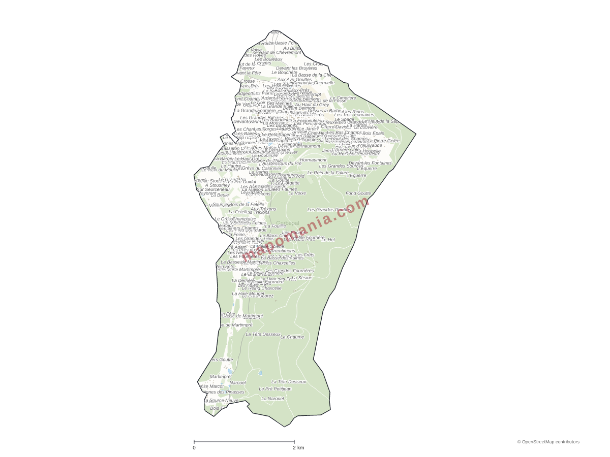 Carte de Gerbépal à personnaliser