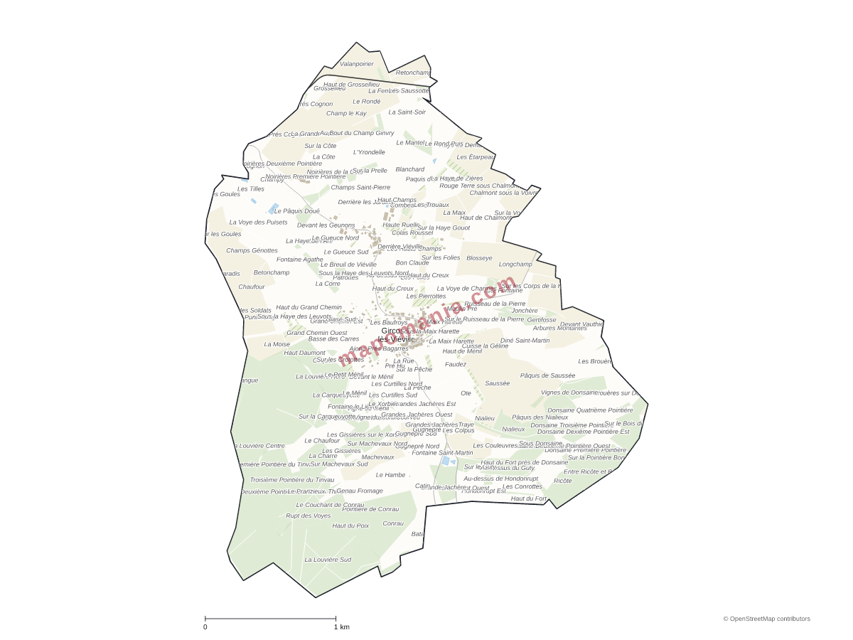 Carte de Gircourt-lès-Viéville à personnaliser