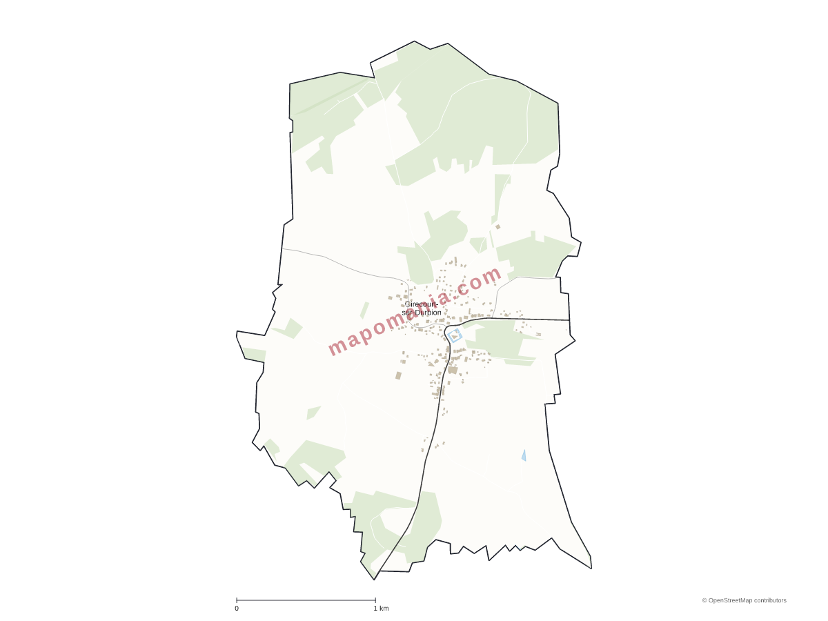 Carte de Girecourt-sur-Durbion à personnaliser