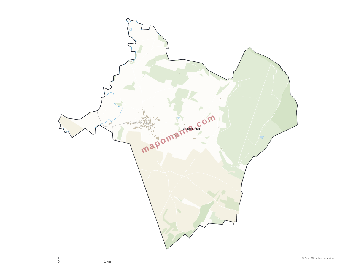 Carte de Godoncourt à personnaliser