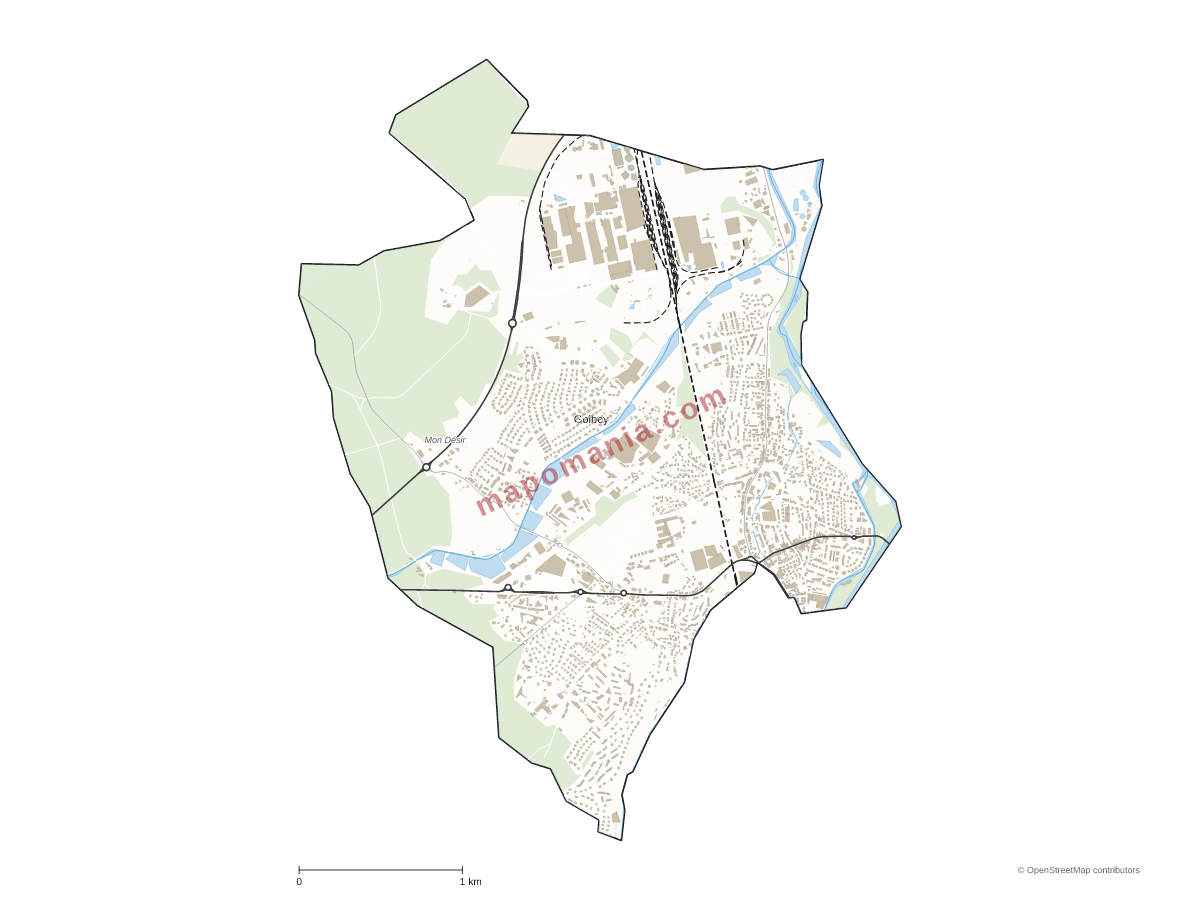 Carte de Golbey à personnaliser