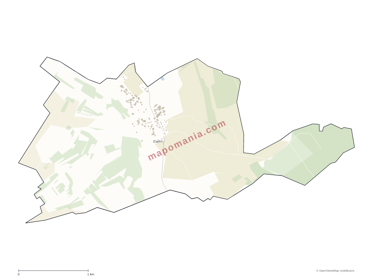Carte de Gorhey à personnaliser