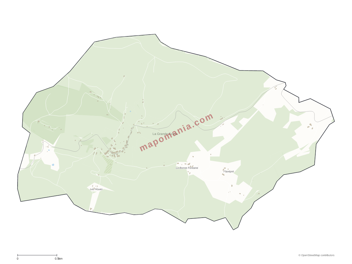 Carte de La Grande-Fosse à personnaliser