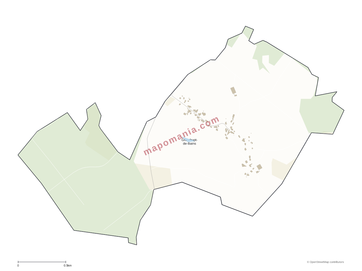 Carte de Grandrupt-de-Bains à personnaliser