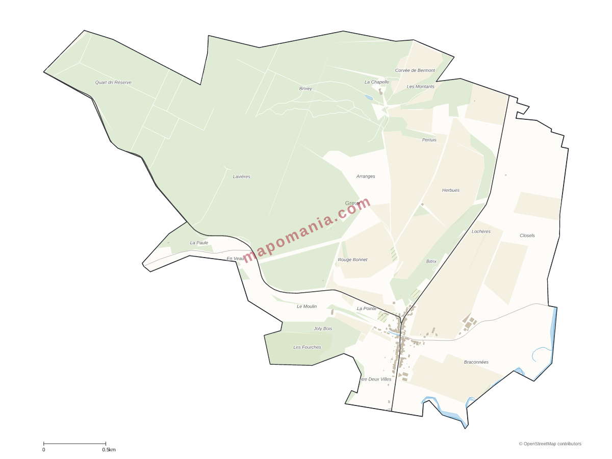 Carte de Greux à personnaliser