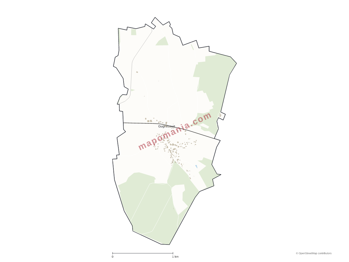 Carte de Gugnécourt à personnaliser