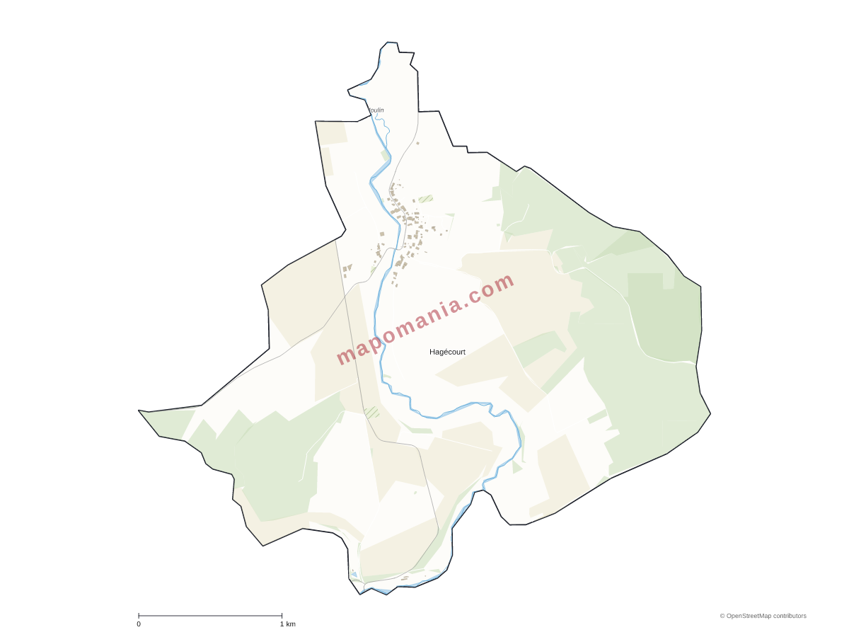 Carte de Hagécourt à personnaliser