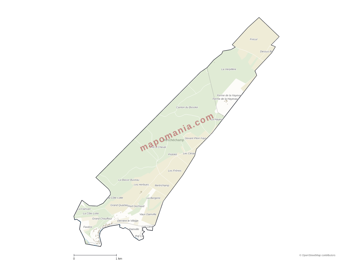 Carte de Harchéchamp à personnaliser