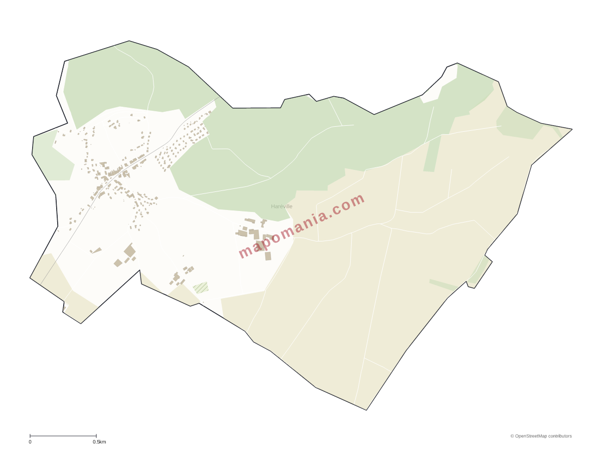 Carte de Haréville à personnaliser