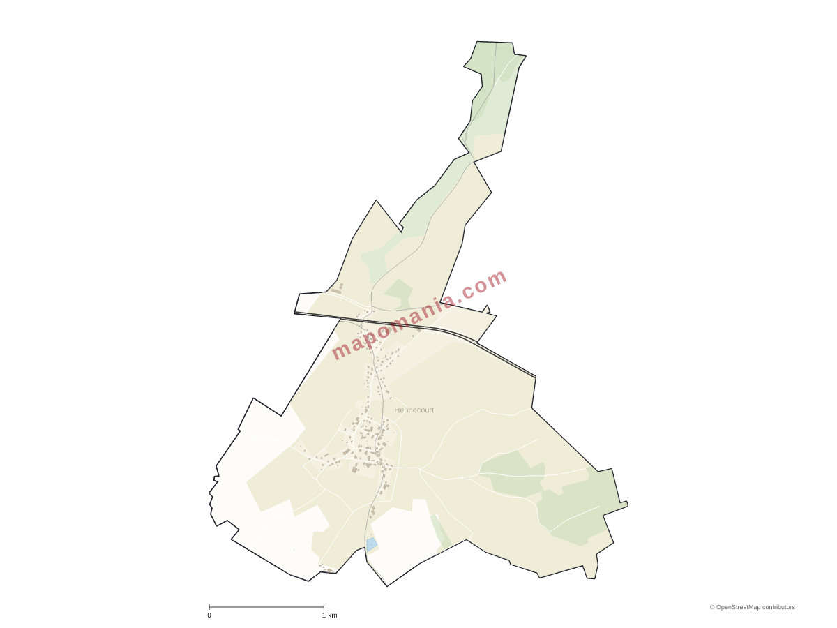 Carte de Hennecourt à personnaliser