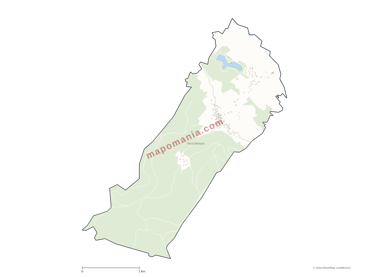 Carte de Herpelmont à personnaliser