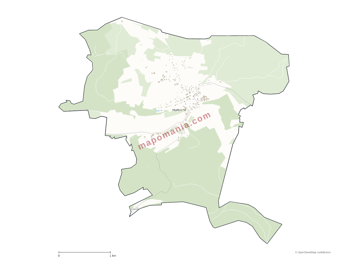 Carte de Hurbache à personnaliser