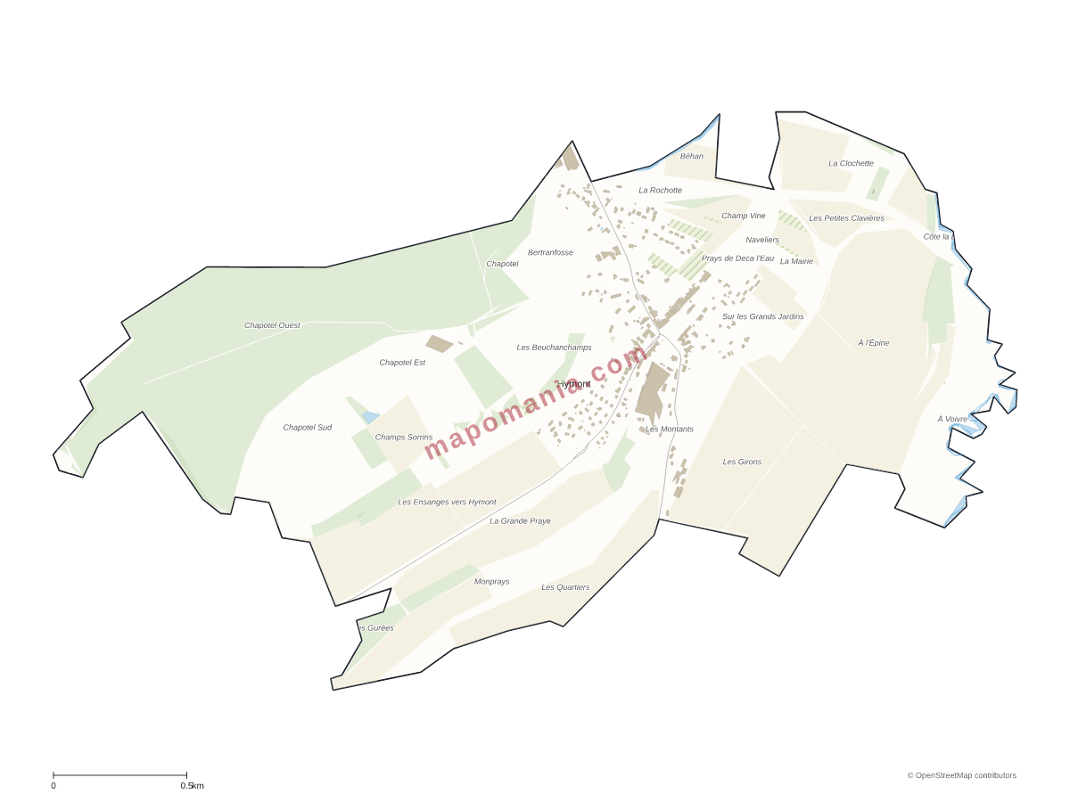 Carte de Hymont à personnaliser