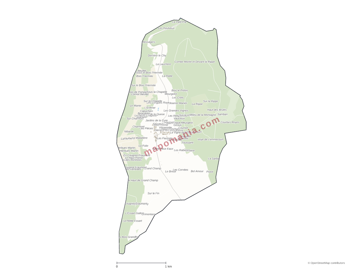 Carte de Jainvillotte à personnaliser