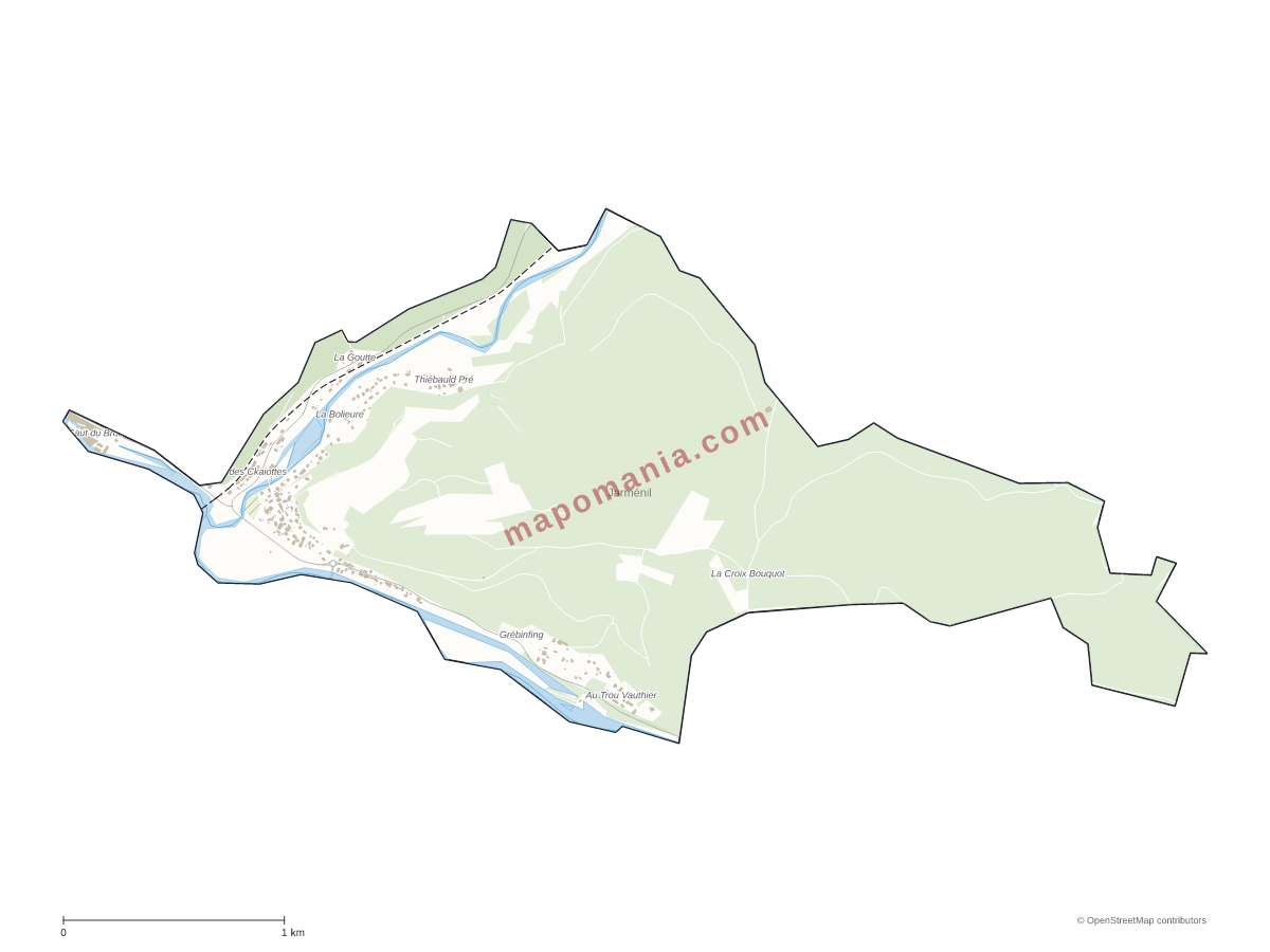 Carte de Jarménil à personnaliser