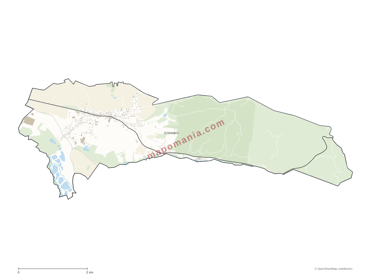 Carte de Jeanménil à personnaliser