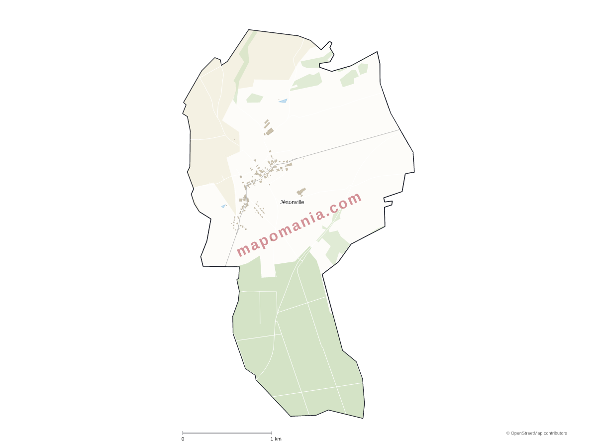 Carte de Jésonville à personnaliser